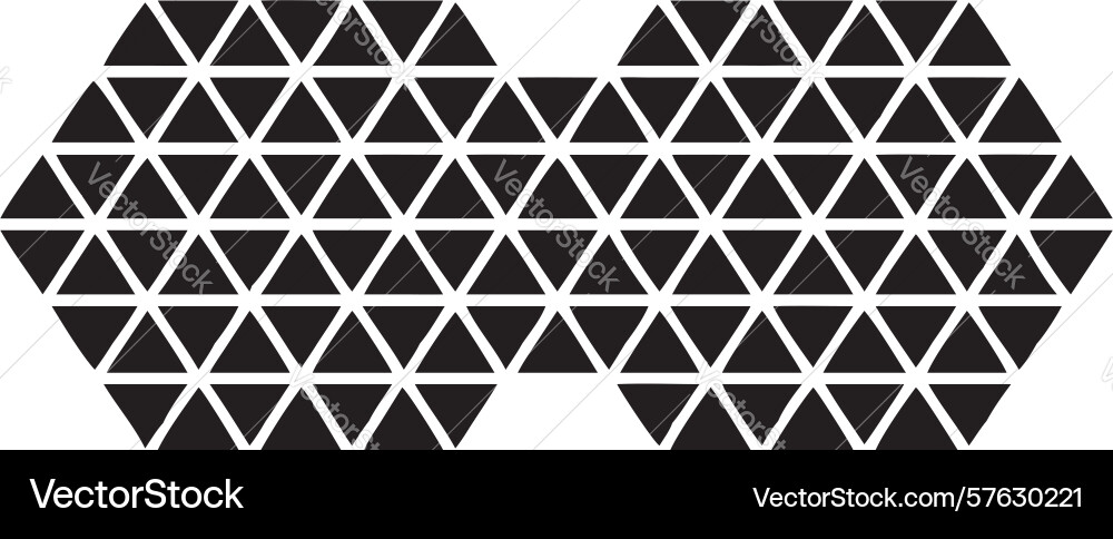 Hexagonal triangle grid pattern design generative vector image