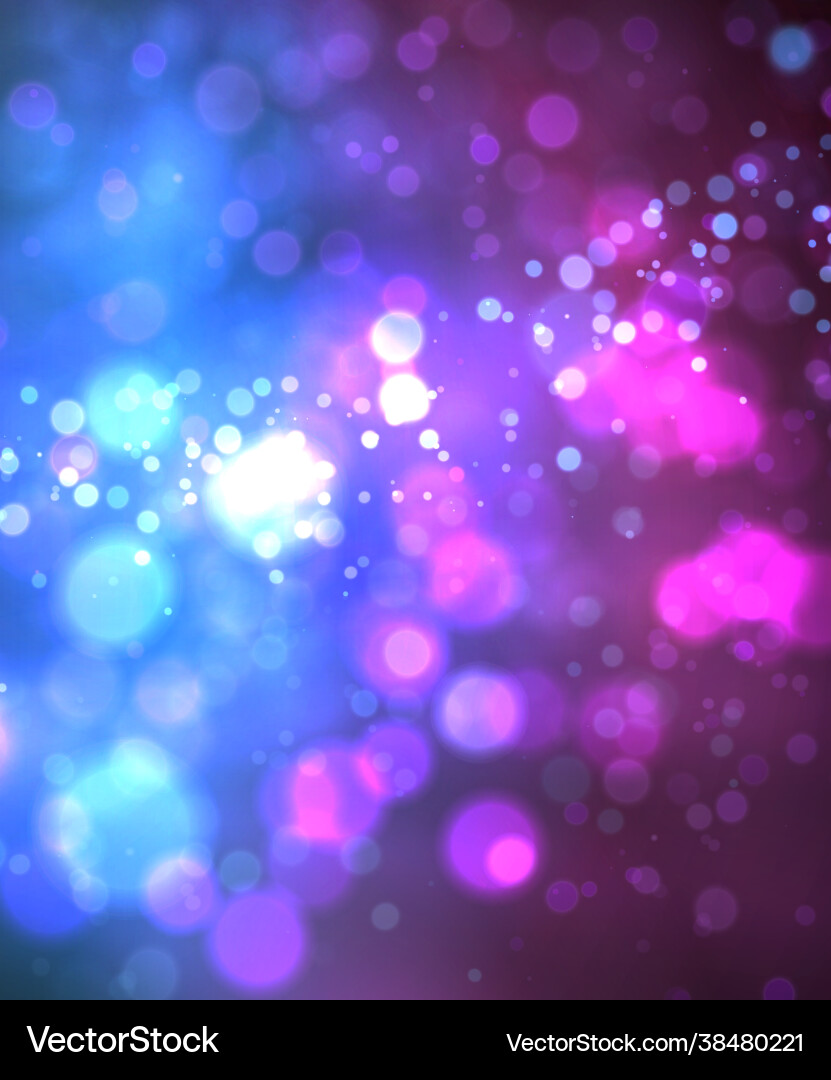 Magic background with bokeh and stars vector image