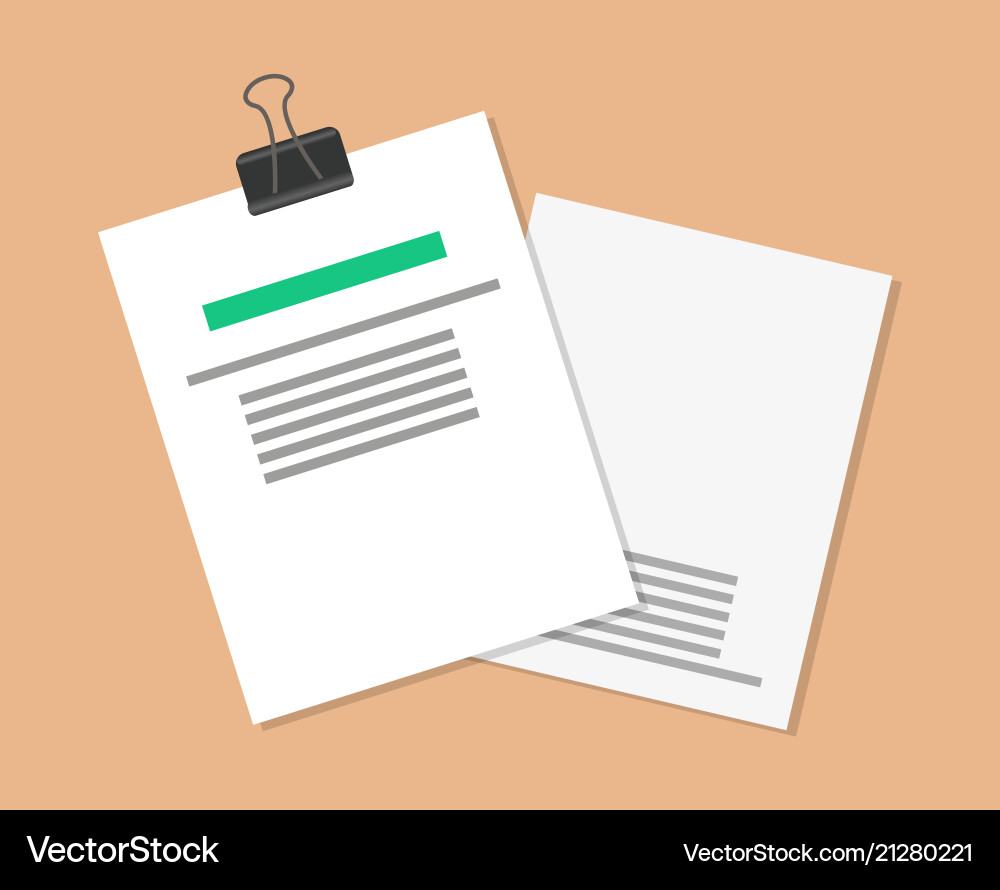Papers and documents set Papers and documents set vector image