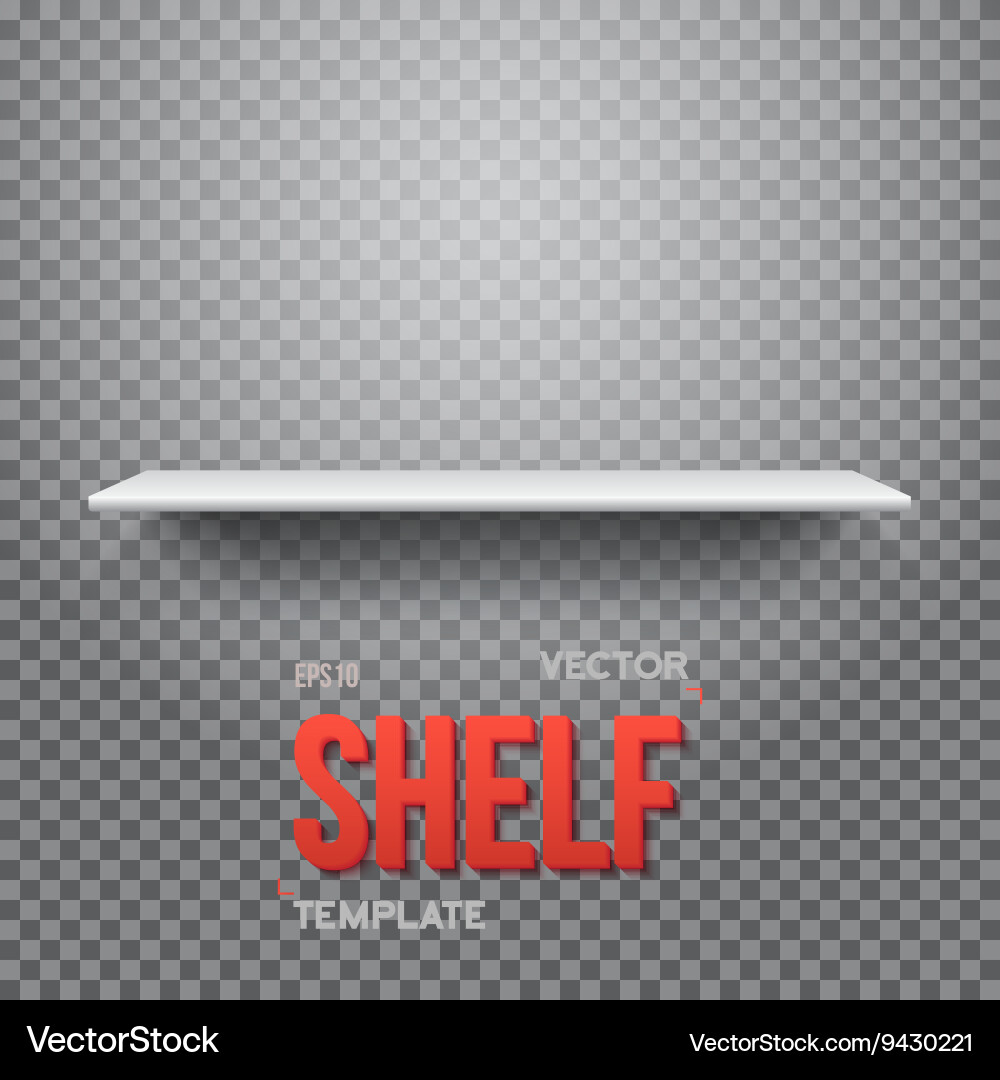 Realistic shelf eps10 empty vector image
