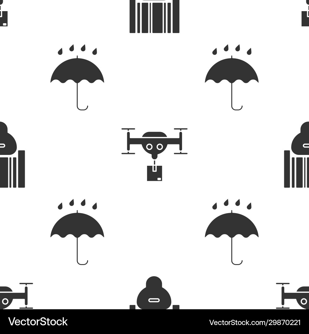 Set scanner scanning bar code delivery drone Set scanner scanning bar code delivery drone vector image