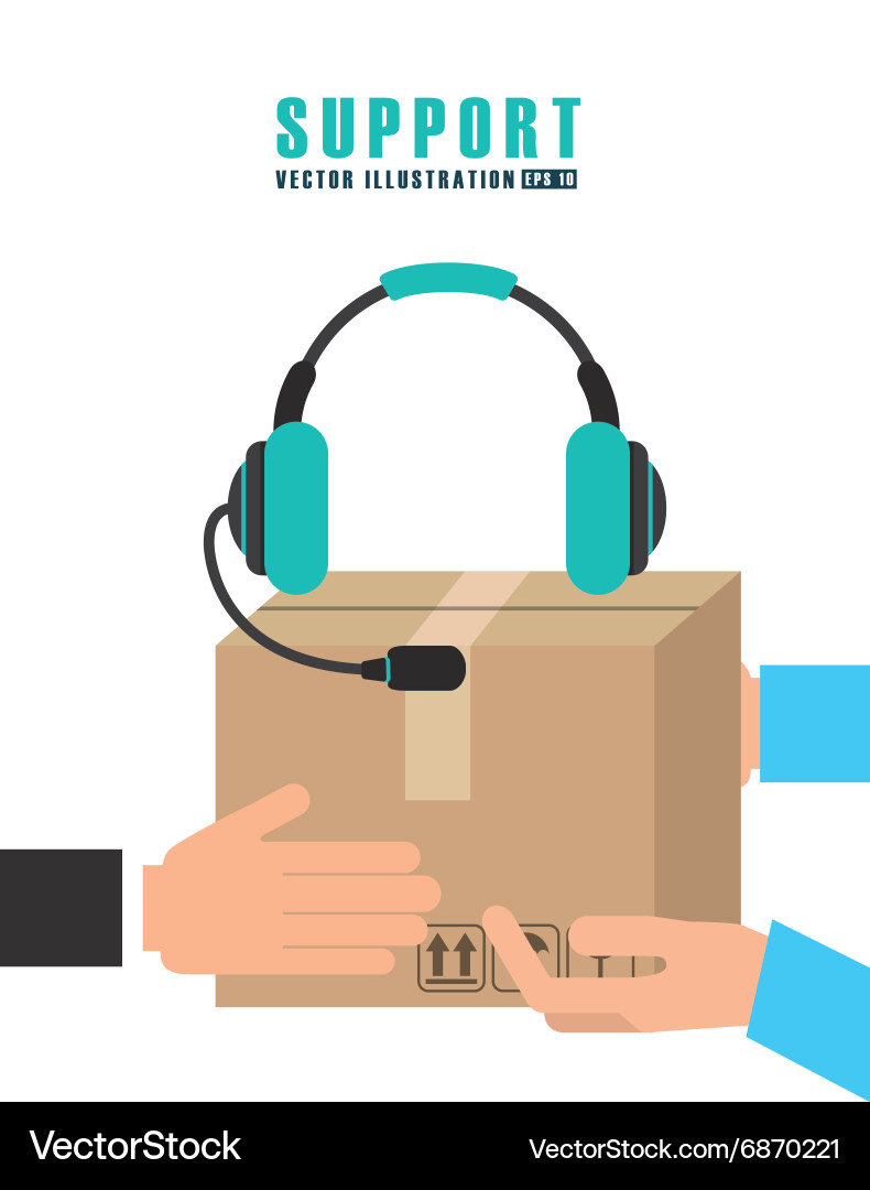 Support service design vector image