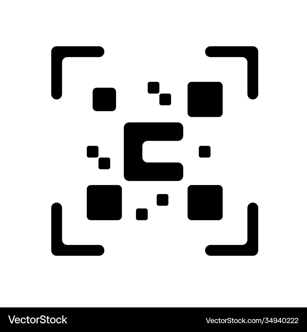 A simple qr code icon for your projects A simple qr code icon for your projects vector image