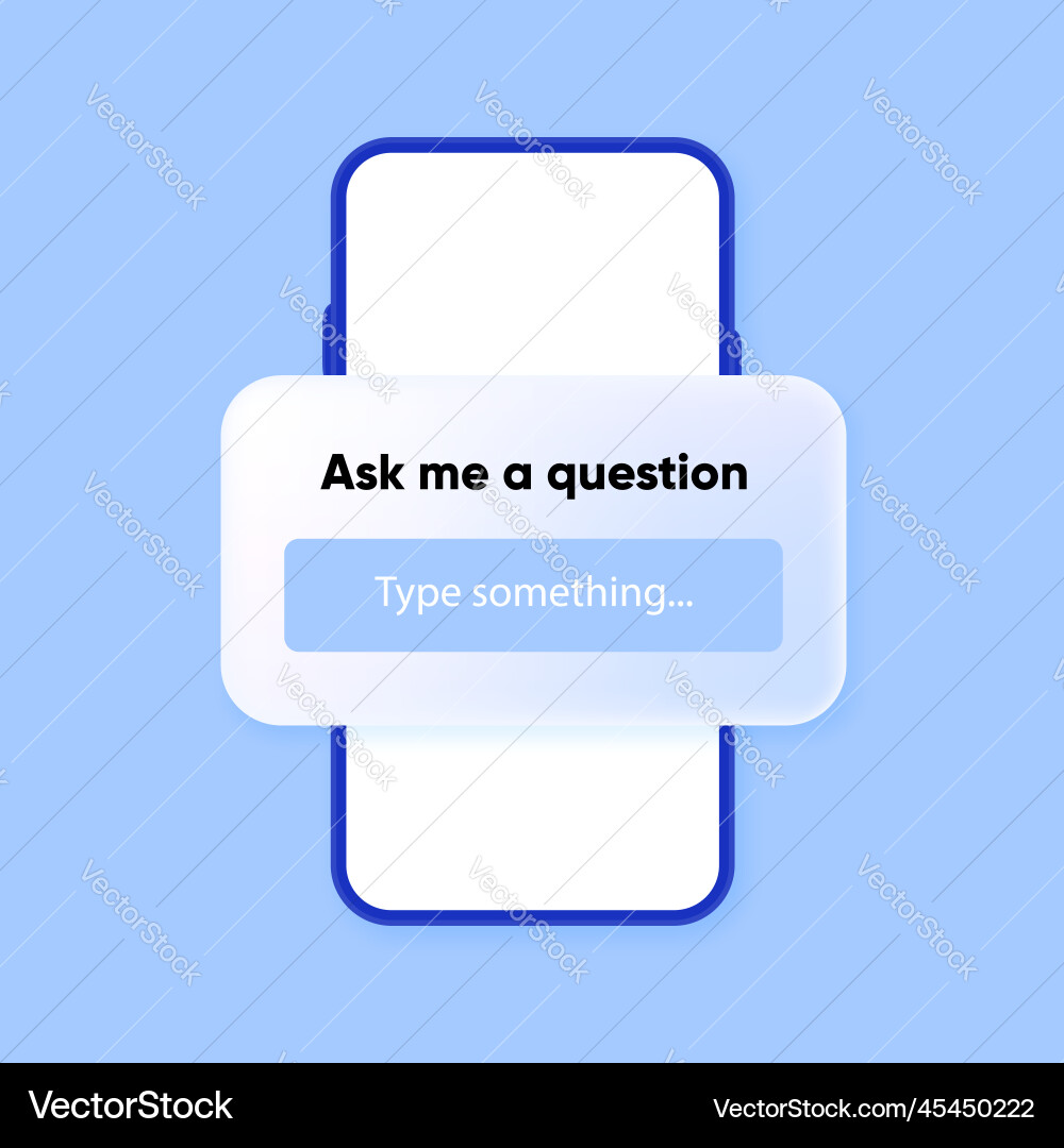 Ask me a question in 3d design form Ask me a question in 3d design form vector image