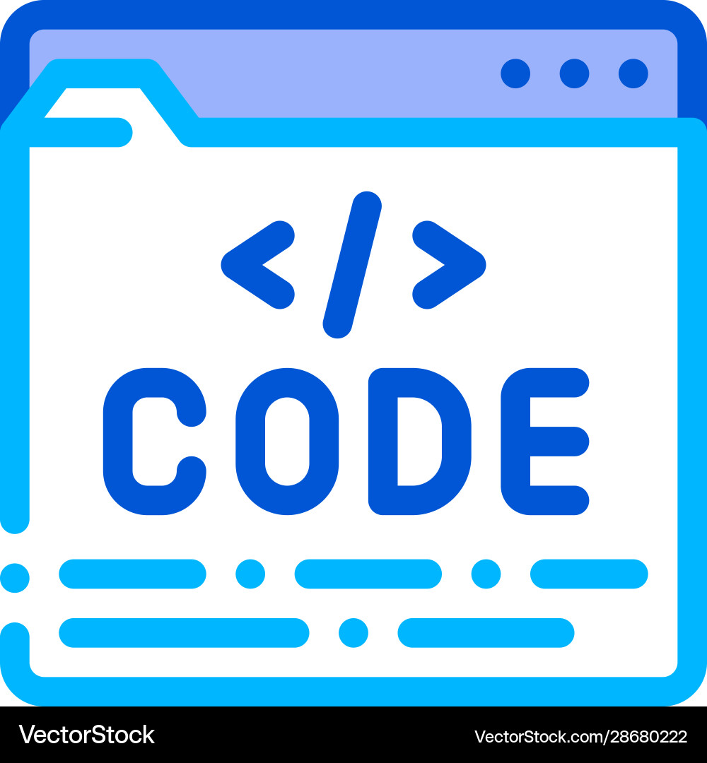 Code-Datei Computersystem Dünne Linie Symbol Code-Datei Computersystem Dünne Linie Symbol vektorbild