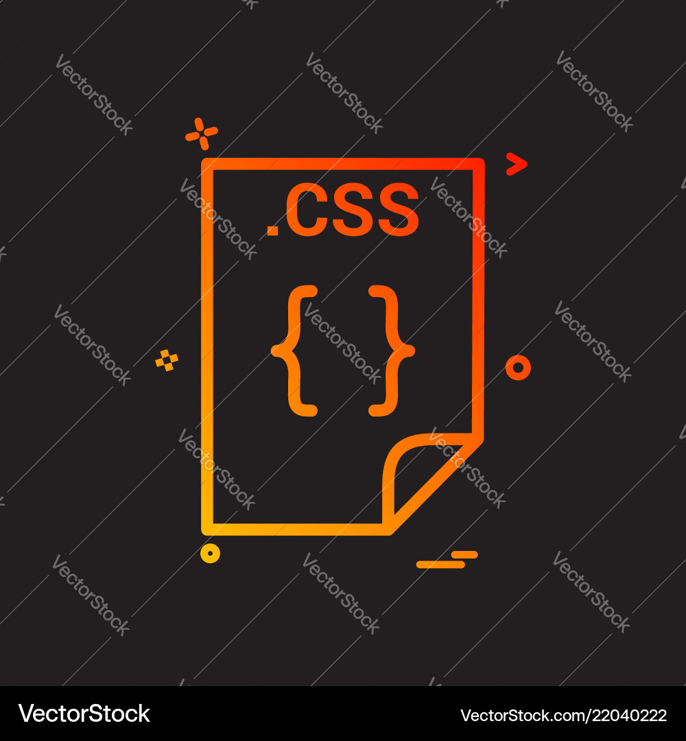 Css application download file files format icon vector image