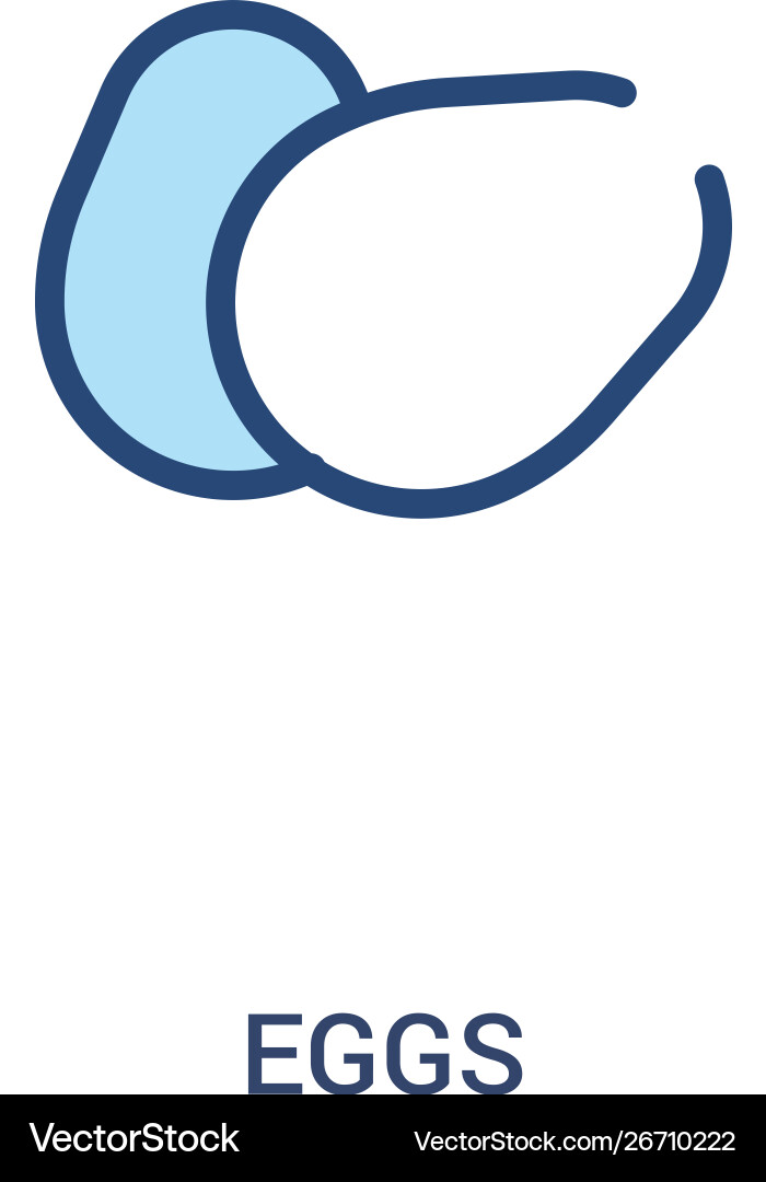 Eggs concept 2 colored icon simple line element Eggs concept 2 colored icon simple line element vector image