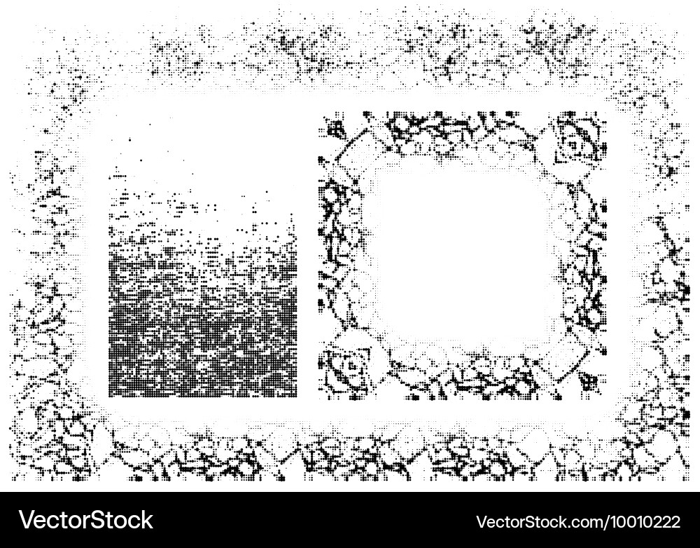 Frames set halftone style vector image