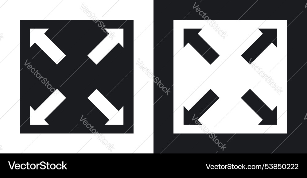 Fullscreen icon set Fullscreen icon set vector image
