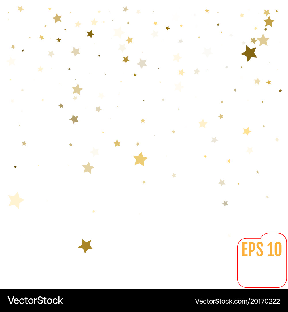 Holiday background with gold star confetti good Vector Image