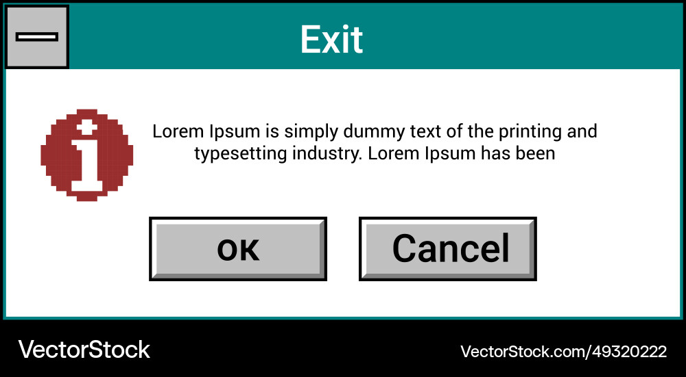 Interface of error message on old windows pcs Interface of error message on old windows pcs Vector Image