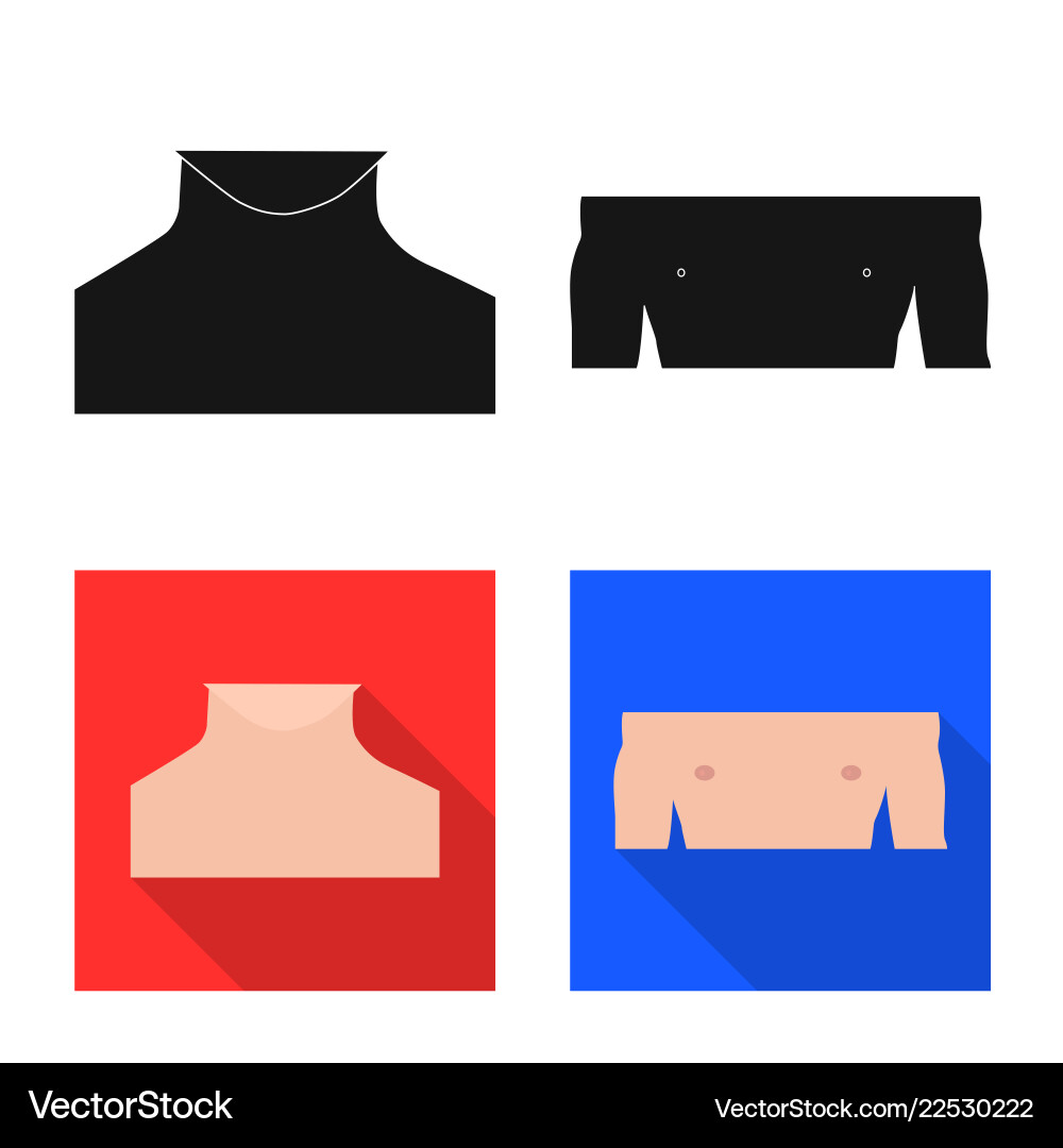 Isolated object of human and part sign collection vector image