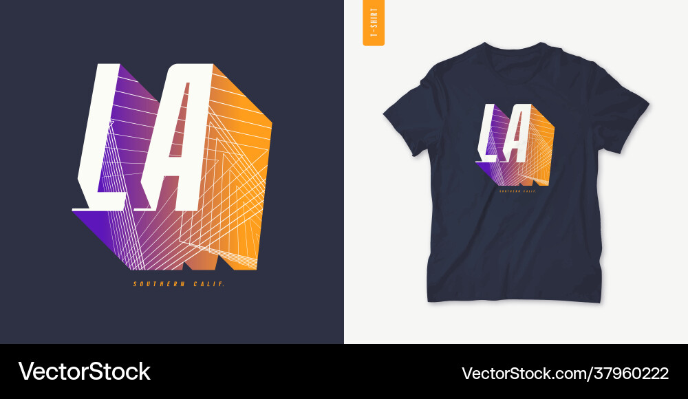 Los angels Buchstabe t-shirt design poster Los angels Buchstabe t-shirt design poster vektorbild