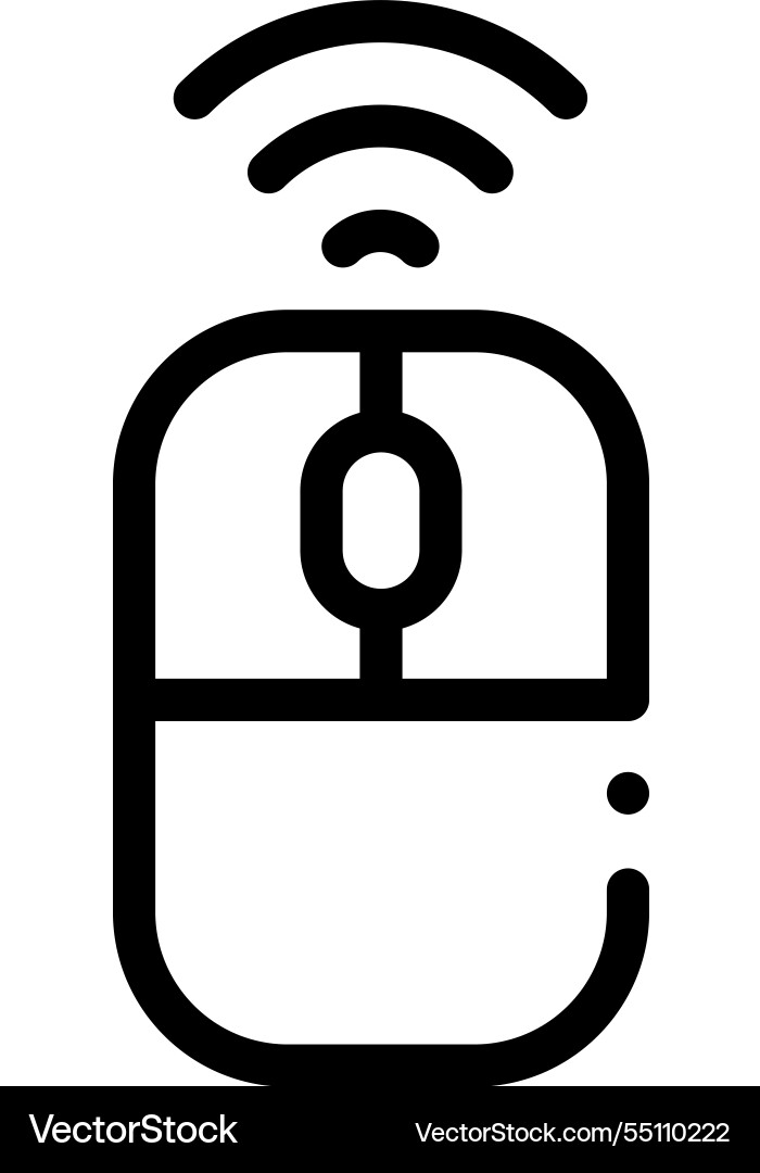 Mouse icon thin linear style design isolated Mouse icon thin linear style design isolated vector image
