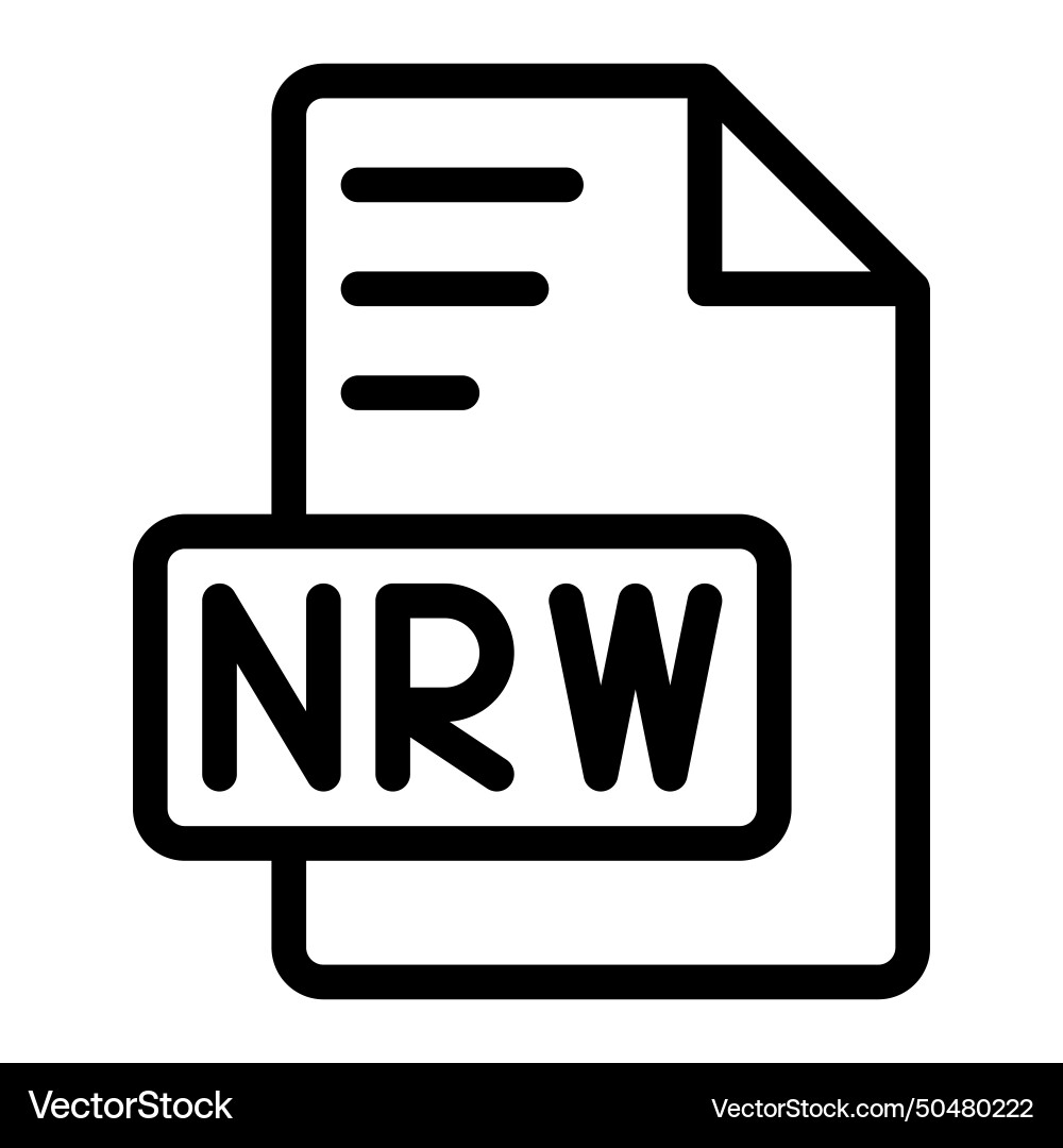 Nrw icon outline style design image file Vector Image