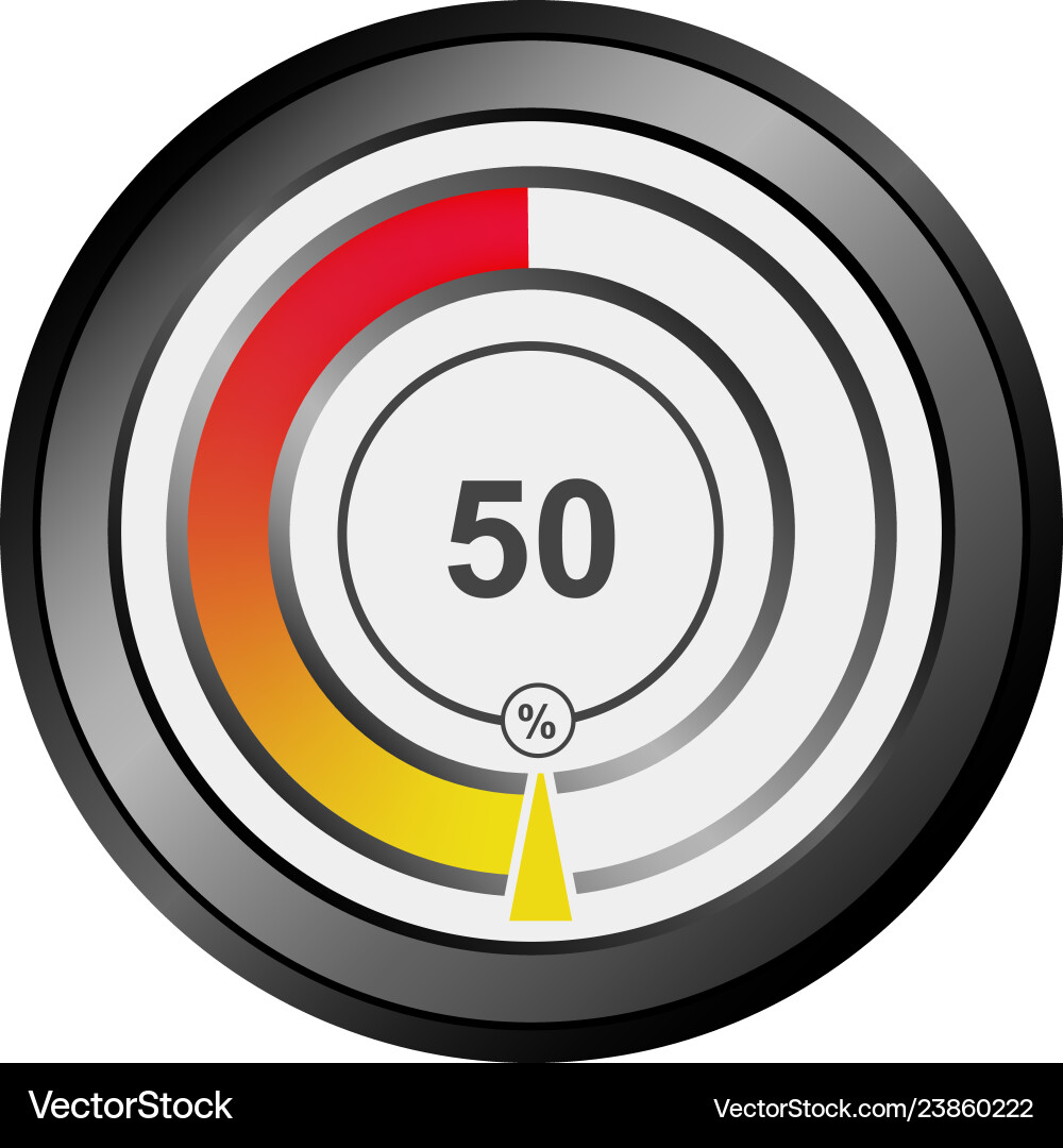 Percentage Chart Indicator vector image