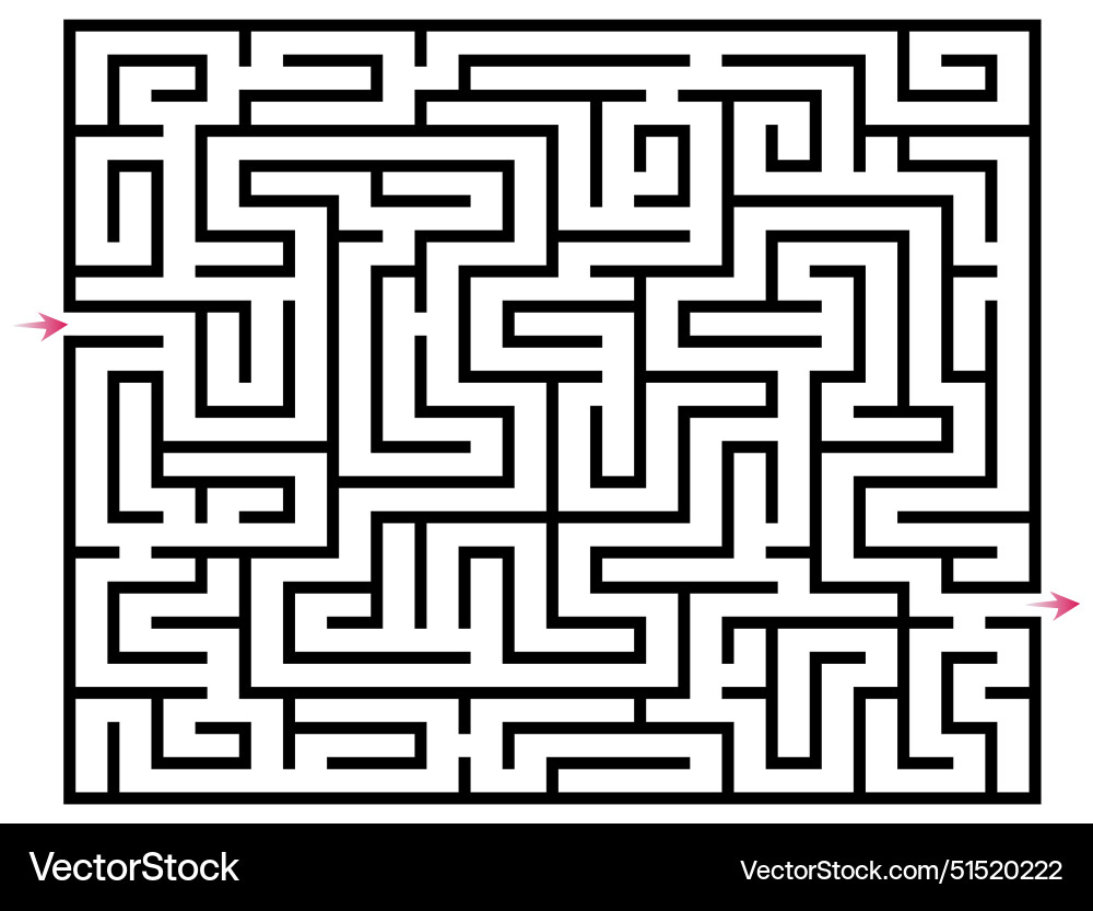 Rectangle labyrinth Rectangle labyrinth Vector Image