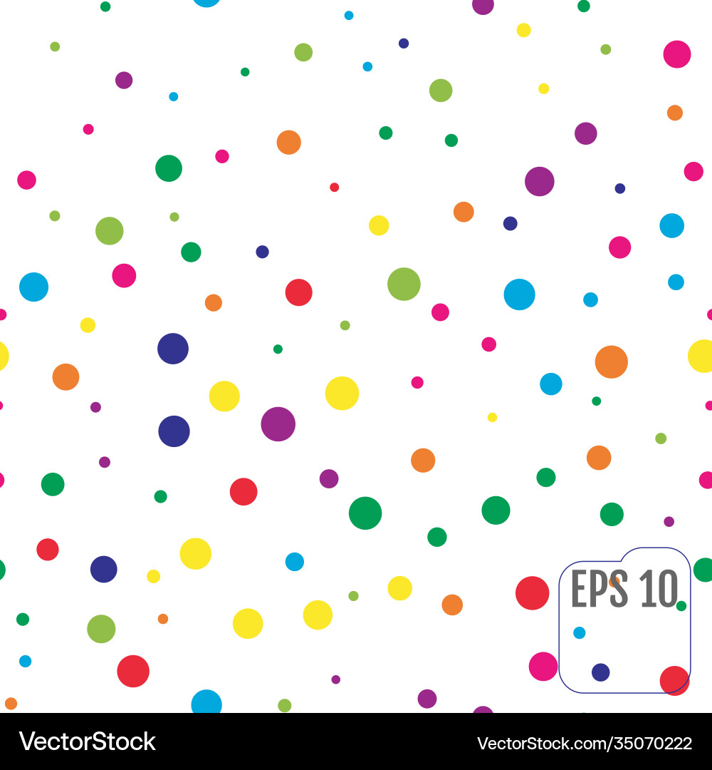 Seamless pattern with colorful polka dots Seamless pattern with colorful polka dots vector image