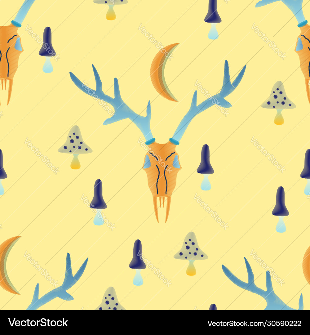 Seamless pattern with magical witchy elements Seamless pattern with magical witchy elements vector image