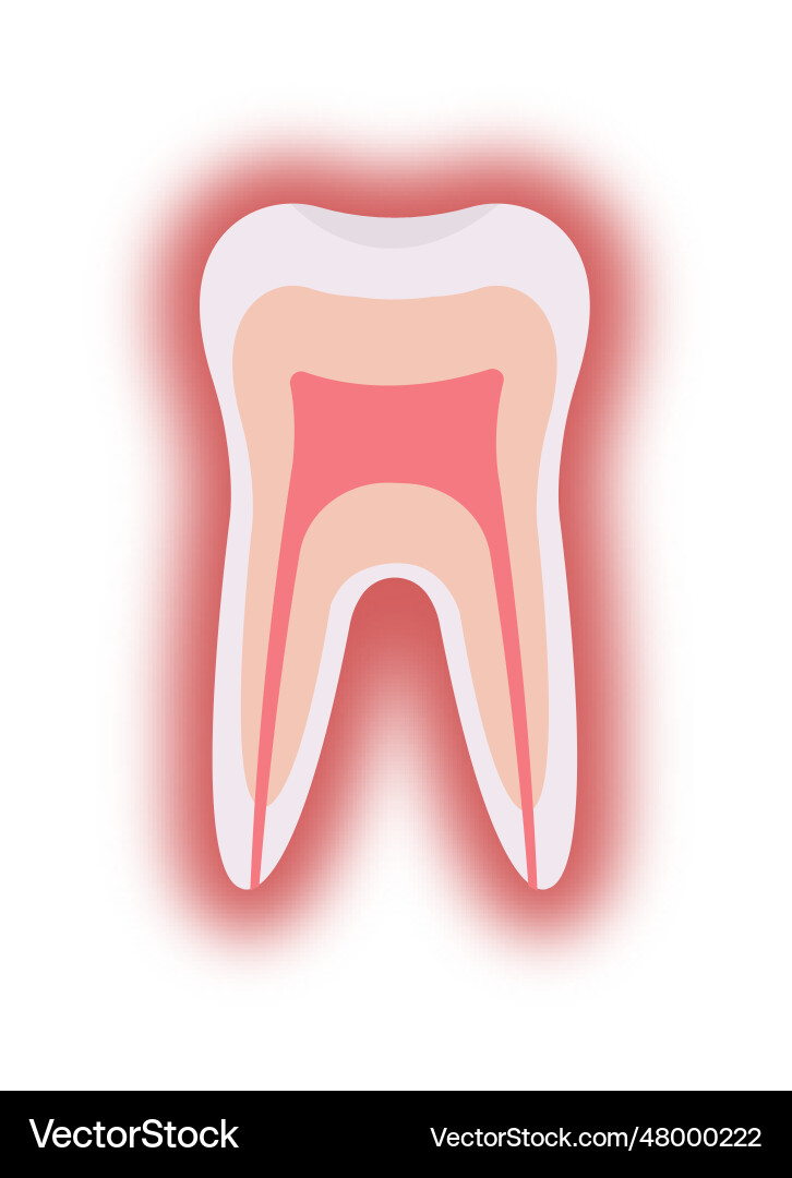 Sensitive tooth problem vector image