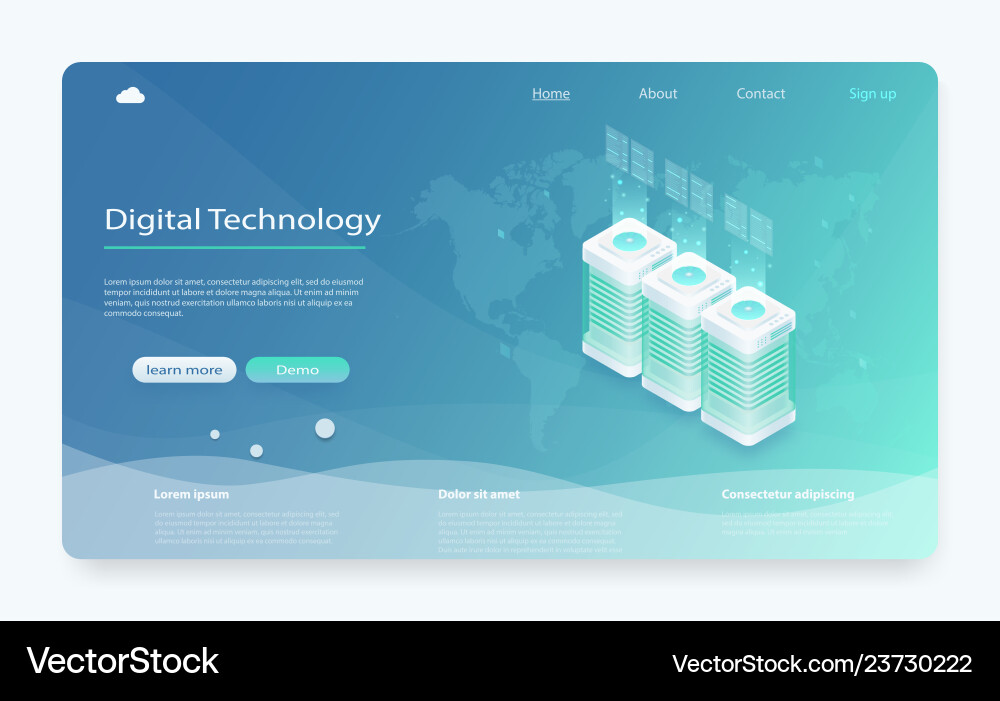 Server Hosting Room Icon - Data Center vector image