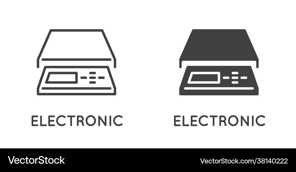 Set minimal weight and scales related line Set minimal weight and scales related line vector image