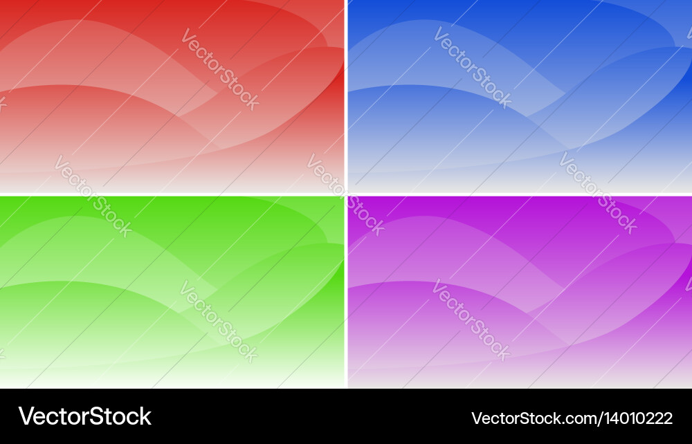 Set of abstract gradient backgrounds Vector Image