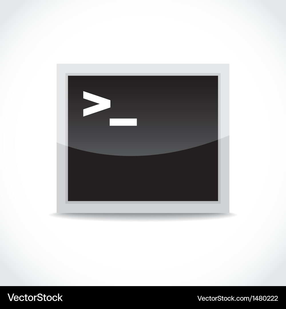 Terminal Icon - Command Line Access vector image