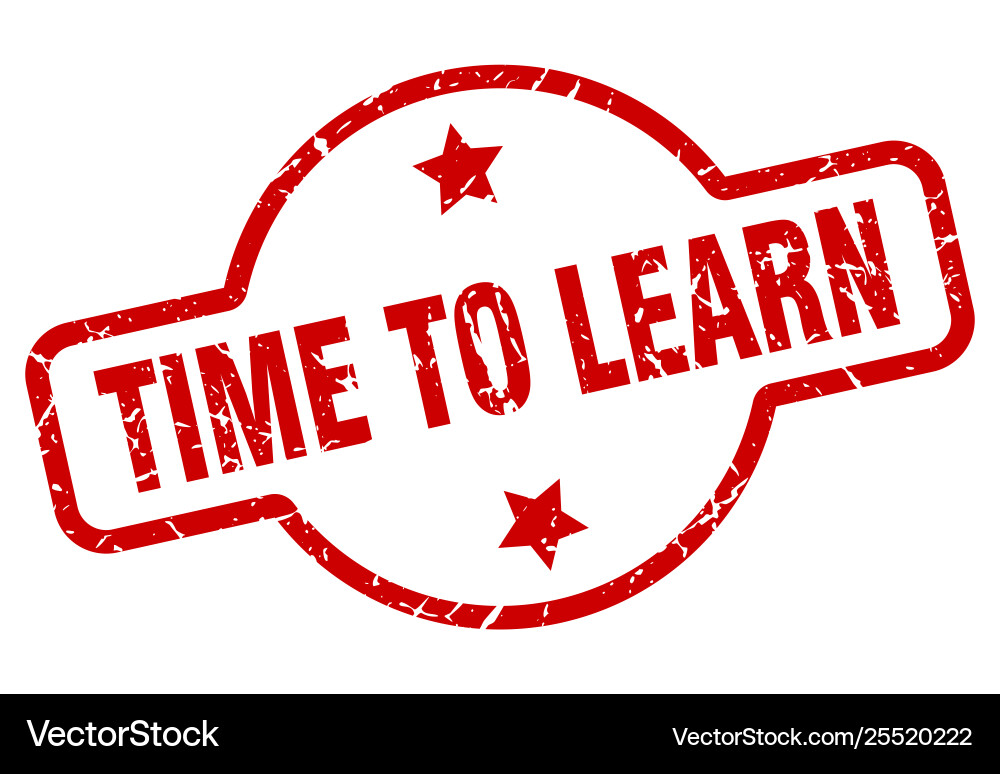 Time to learn stamp Vector Image