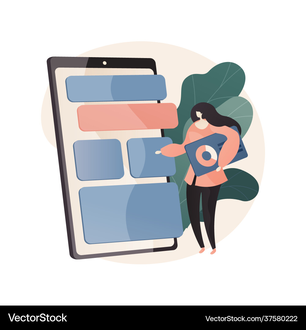 Ui and ux design abstract concept Ui and ux design abstract concept vector image