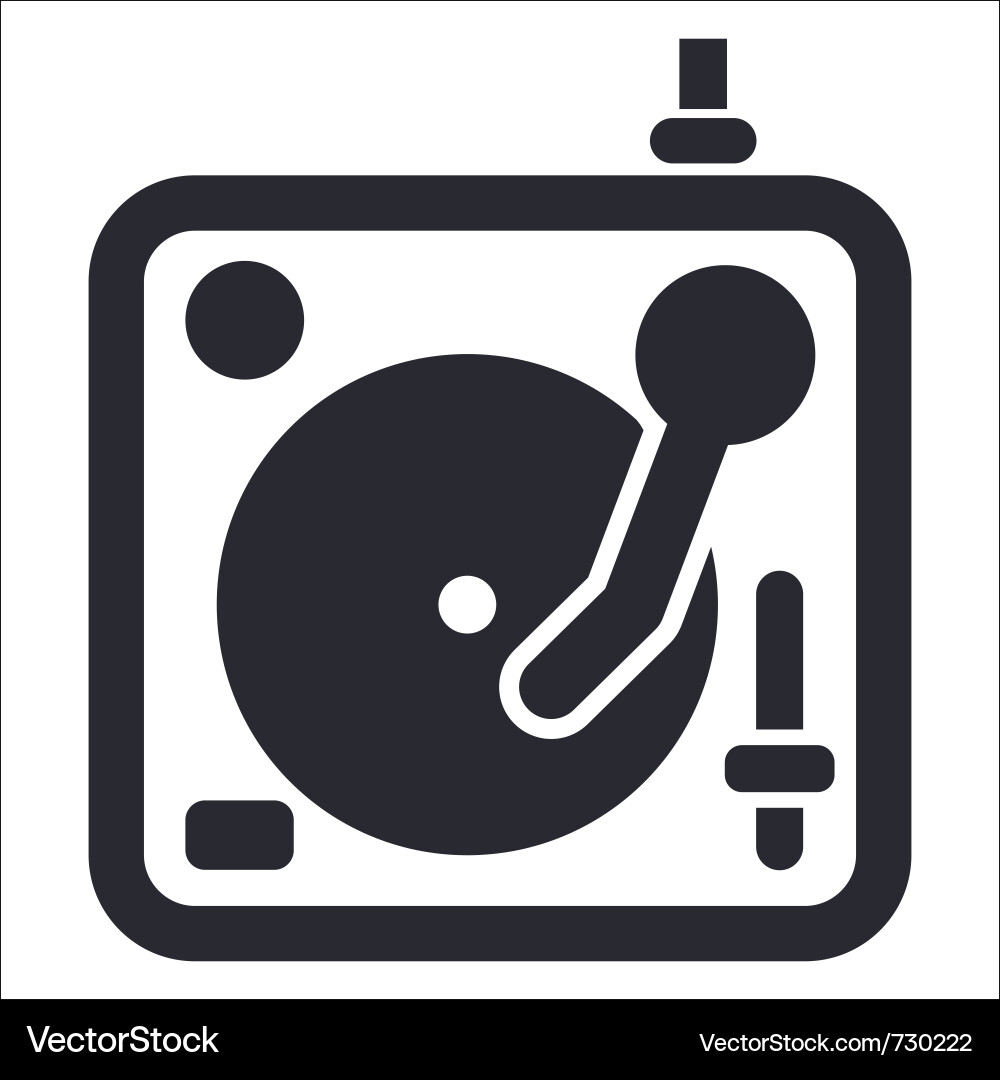 Vinyl Turntable Icon Vector Image