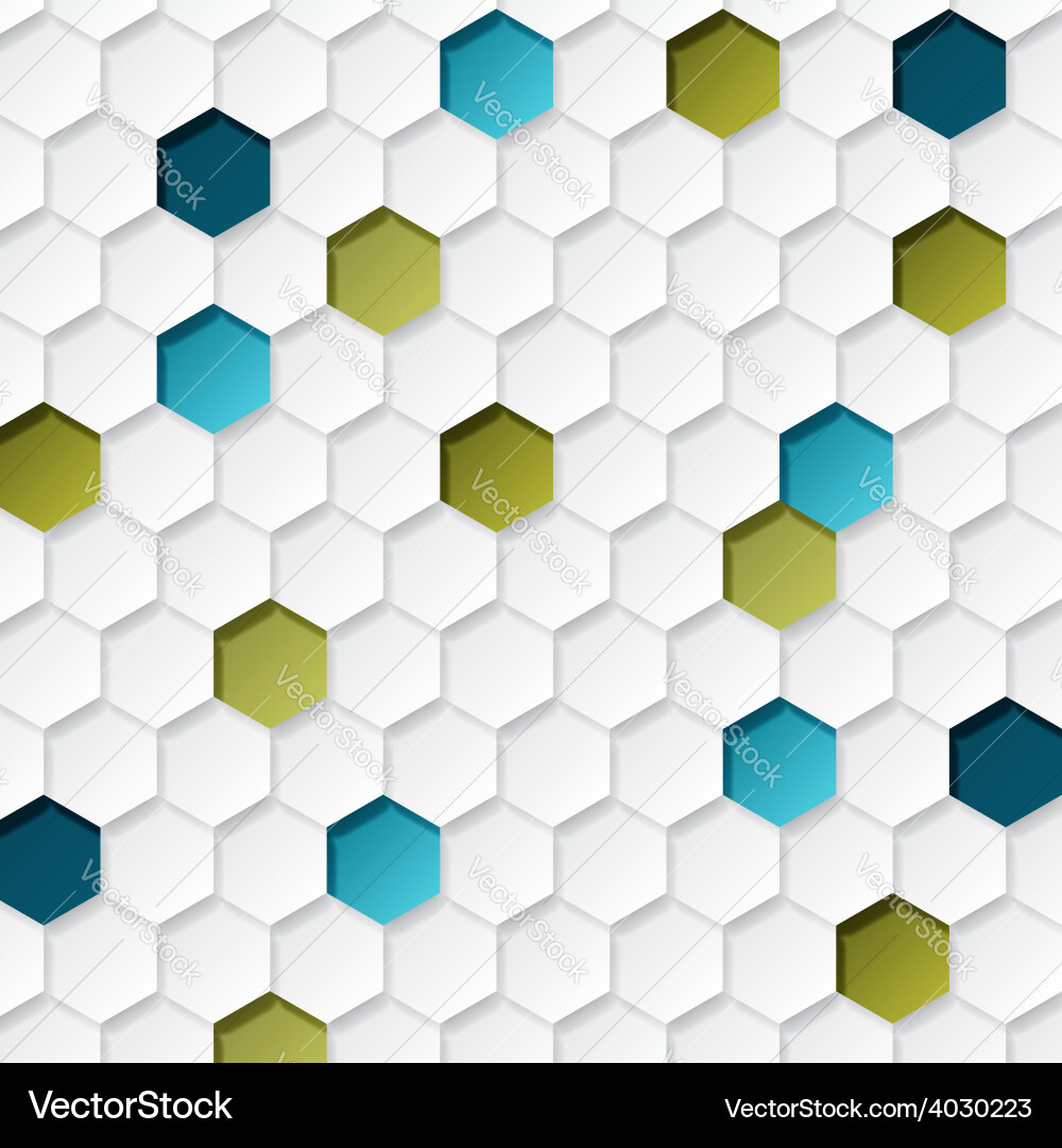 Abstract geometric background with hexagons vector image