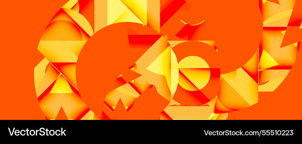 Abstract geometric composition with interlocking Abstract geometric composition with interlocking vector image