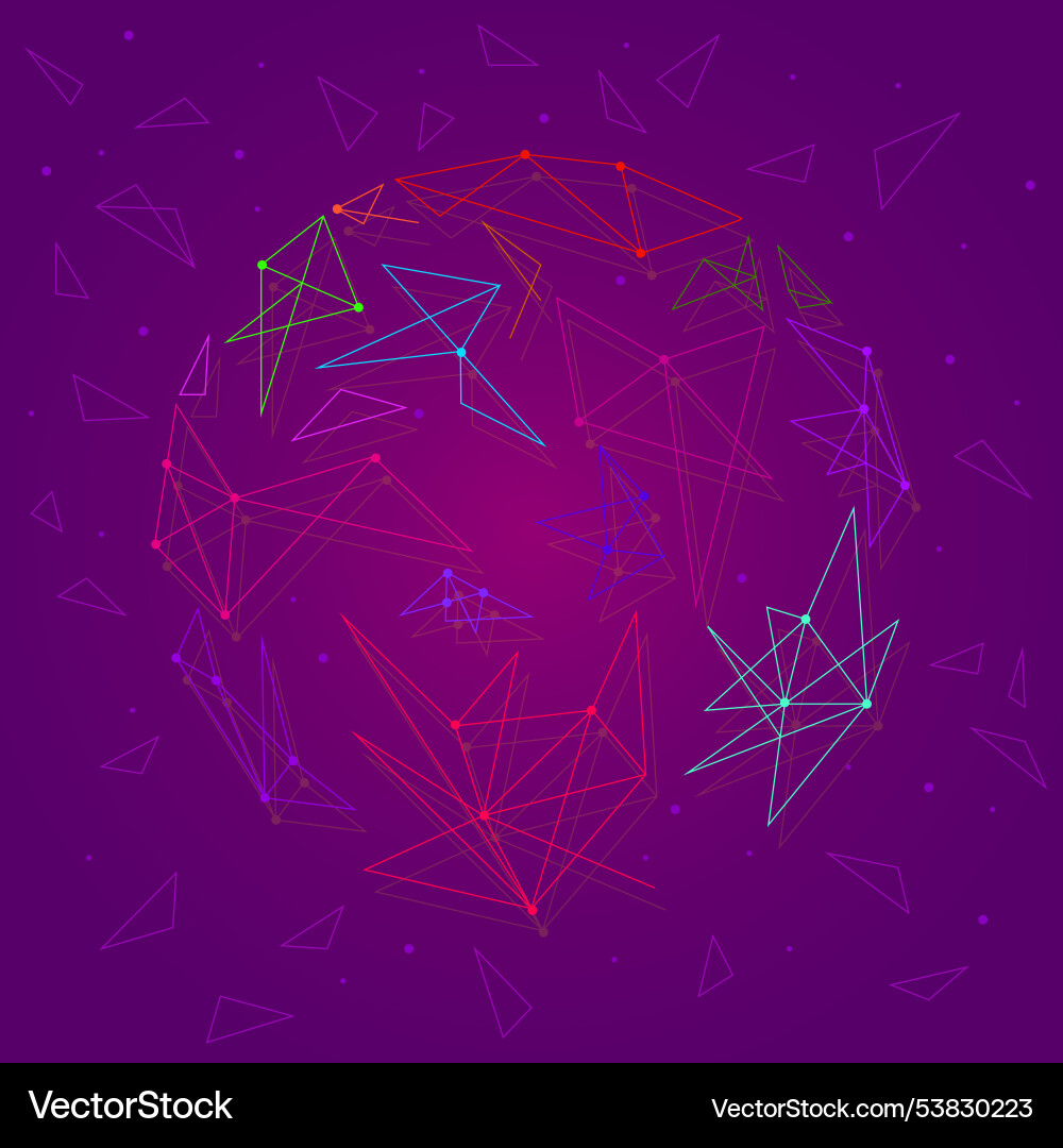 Abstract globe of lines and dots connection vector image