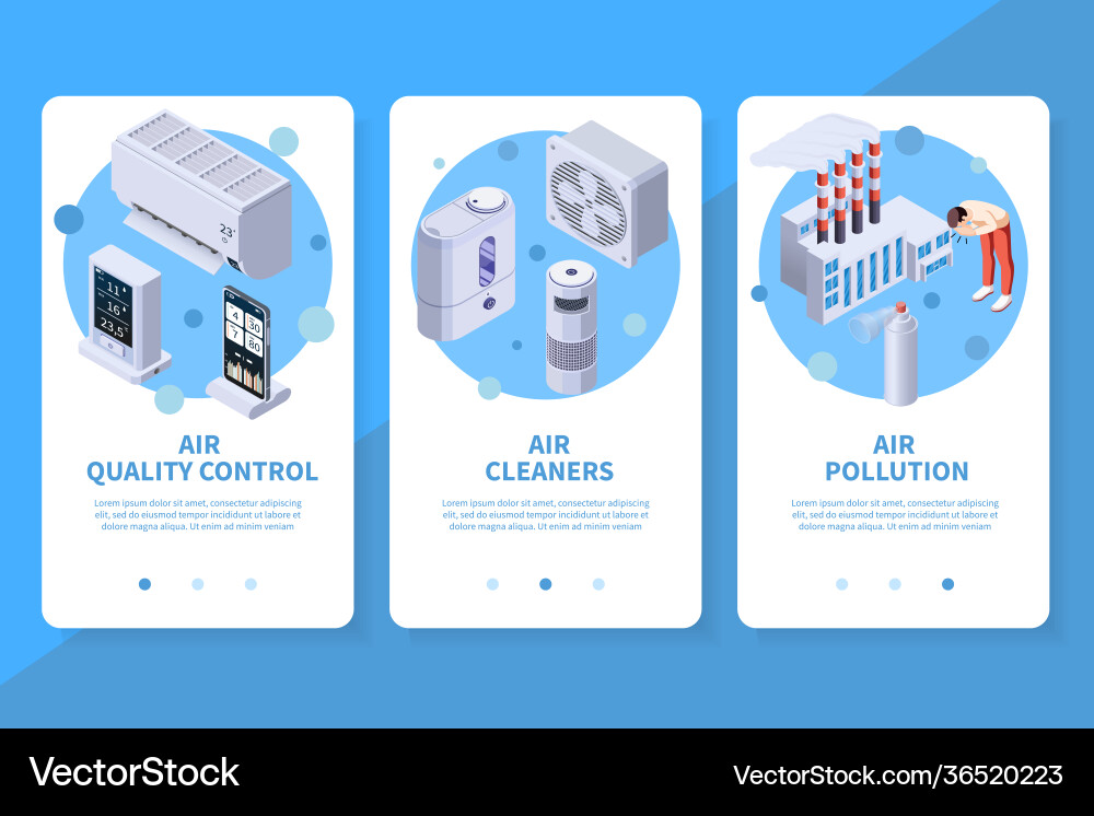 Air cleaners vertical banners vector image