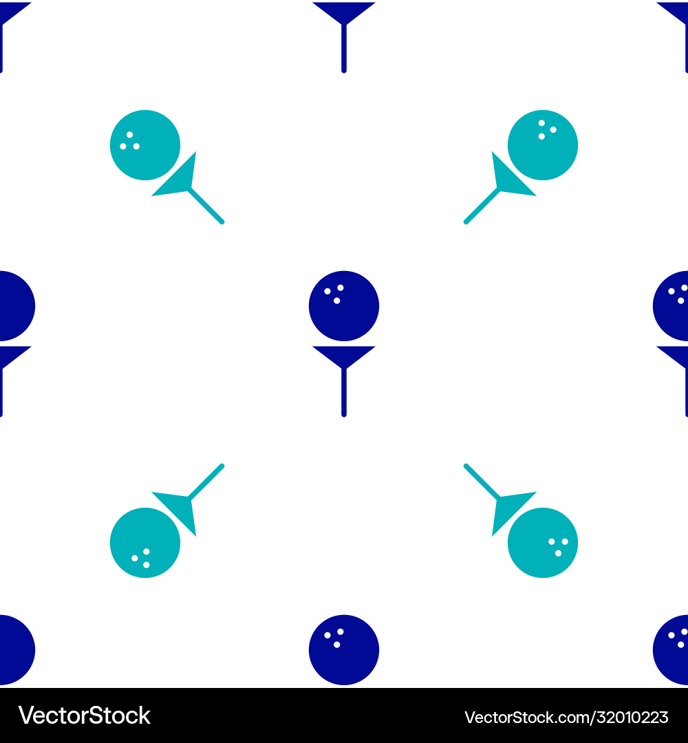 Blue golf ball on tee icon isolated seamless Blue golf ball on tee icon isolated seamless vector image