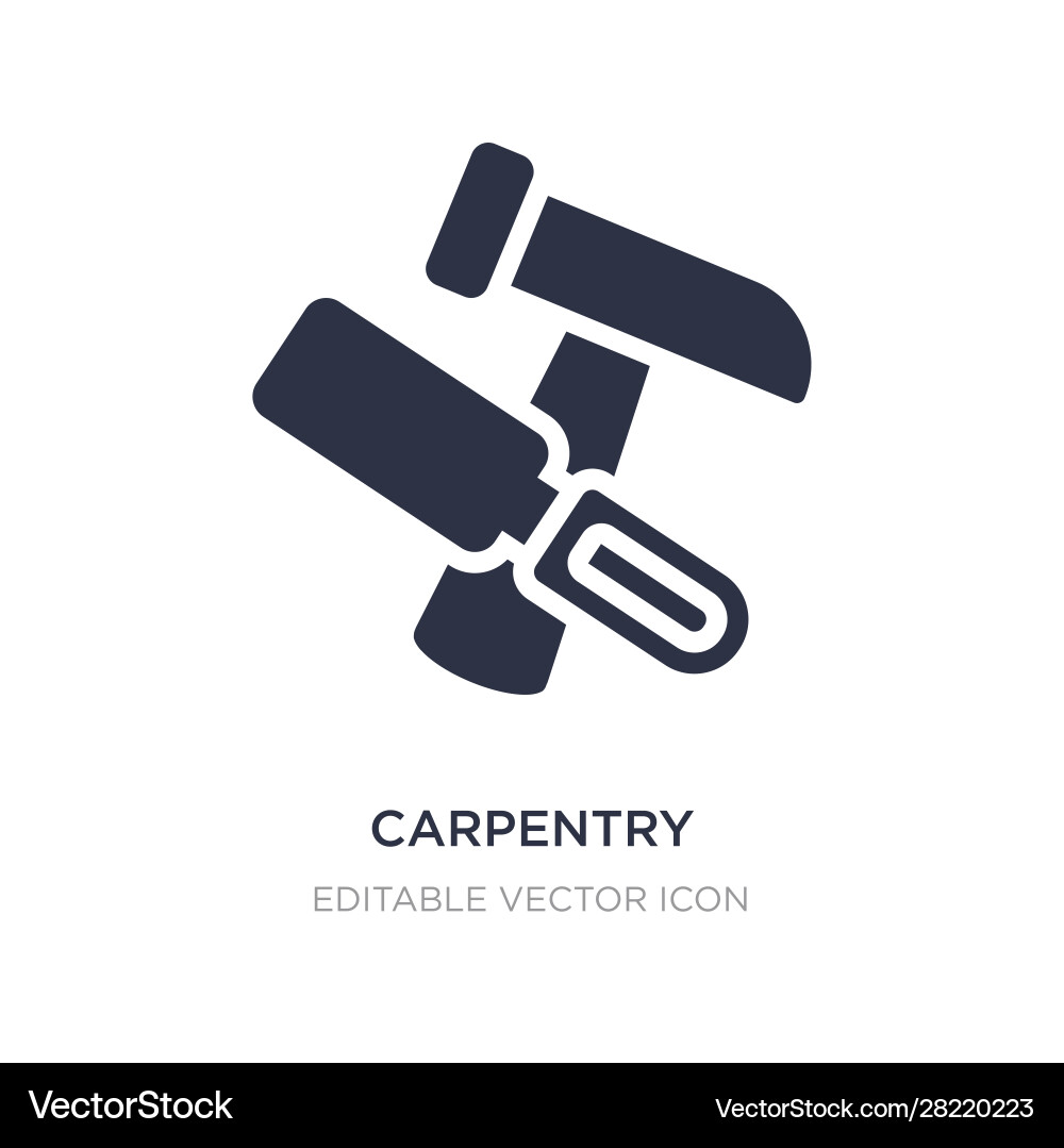 Carpentry icon on white background simple element Vector Image