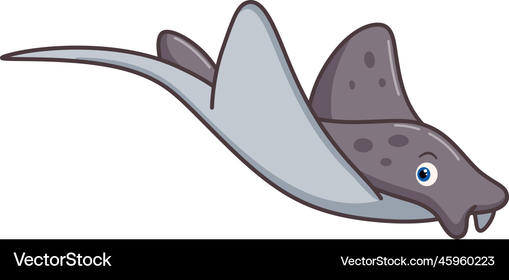 Cartoon stingray Fisch auf weißem Hintergrund Cartoon stingray Fisch auf weißem Hintergrund vektorbild