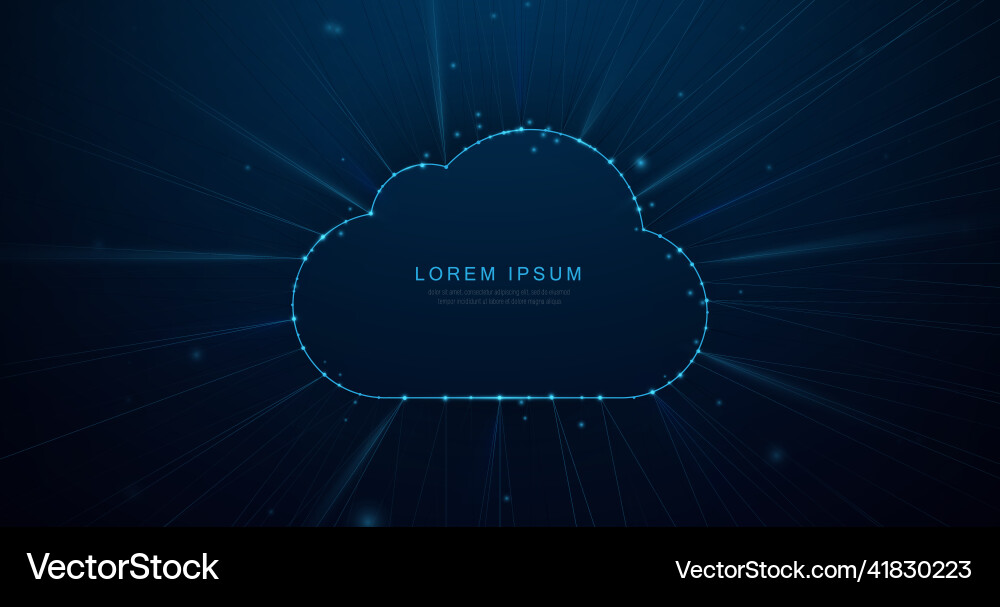 Cloud Computing Linien Dreiecke und Partikel Cloud Computing Linien Dreiecke und Partikel vektorbild