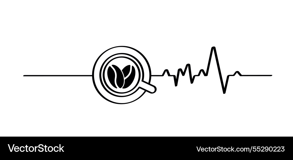 Coffee cup withe roasted beans Coffee cup withe roasted beans vector image