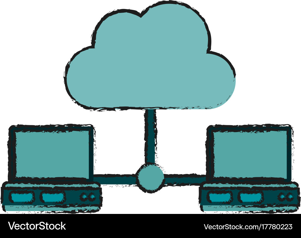 Computer with blank screen icon image vector image