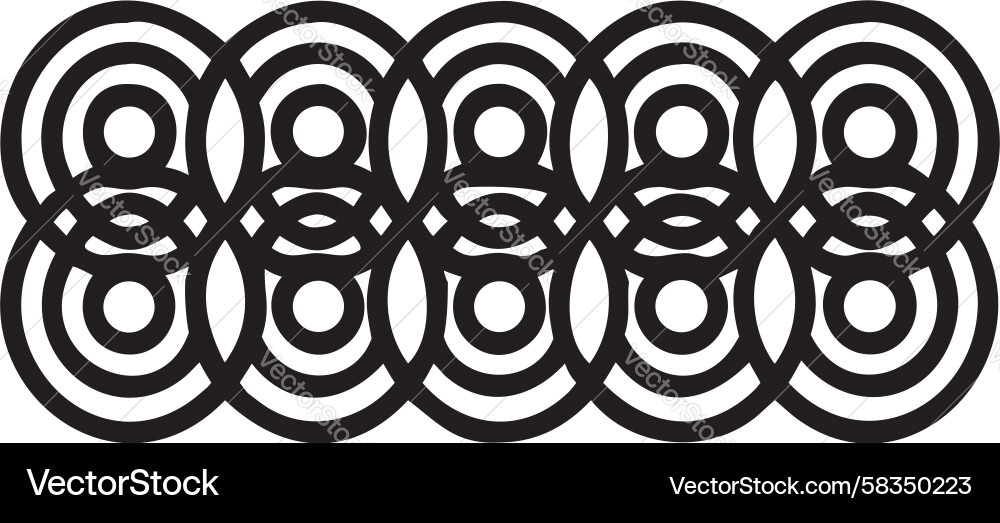 Concentric Circle Pattern Vector Image