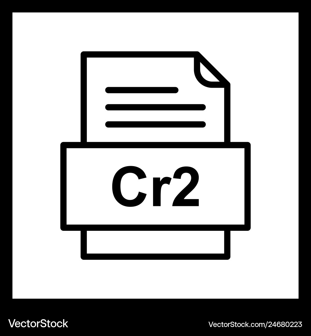 Cr2 file document icon vector image