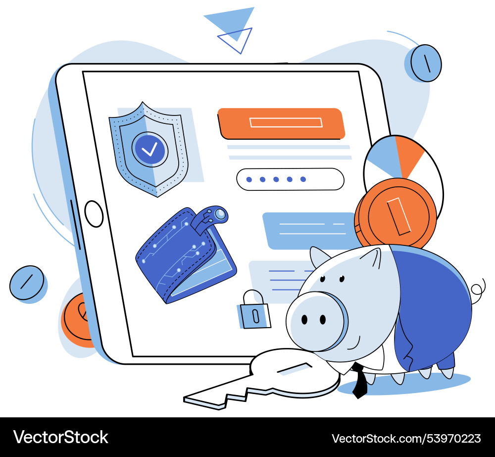 Cryptocurrency transactions mining exchange Vector Image
