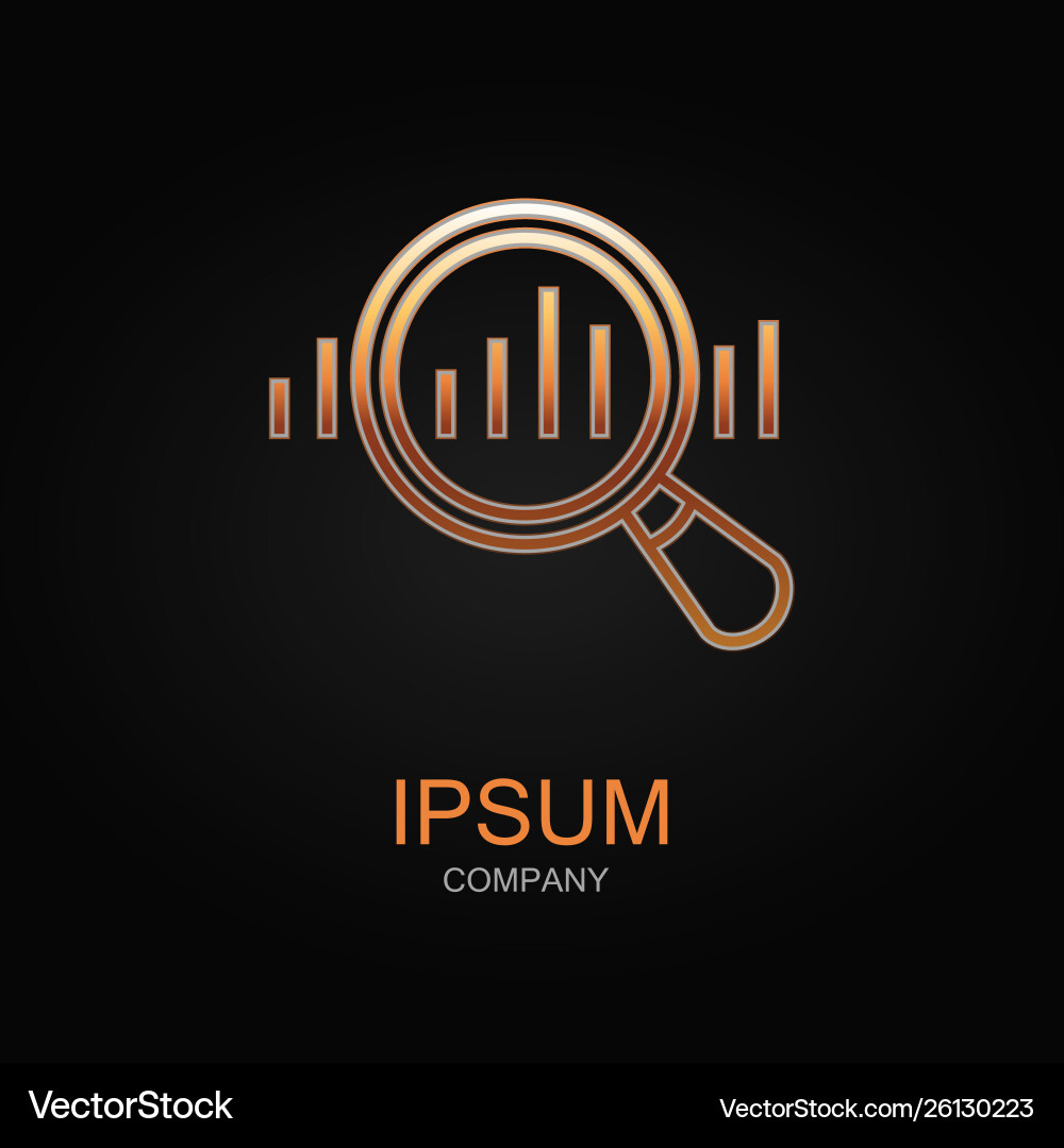 Data analysis icon design logo element Data analysis icon design logo element Vector Image