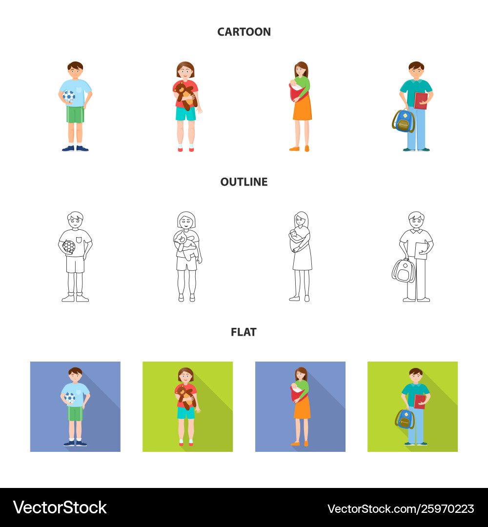 Design character and avatar sign set Vector Image