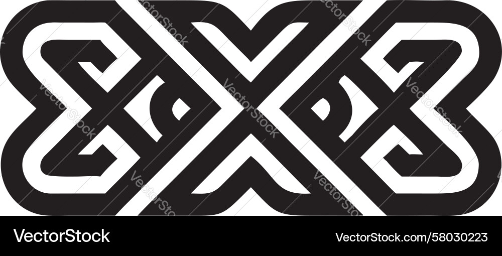 Dynamic Interlocking Shapes Vector Image