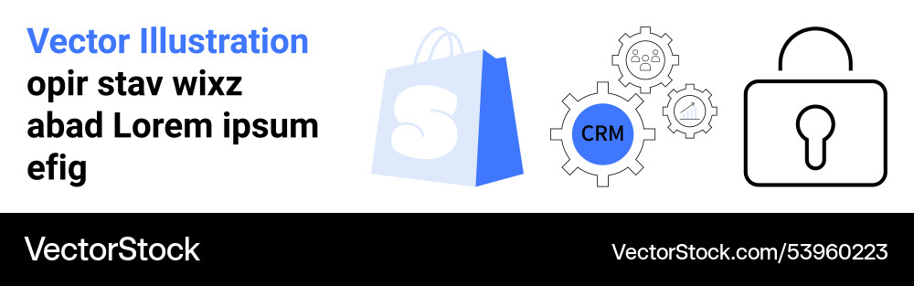 E-commerce solutions with crm integration E-commerce solutions with crm integration vector image