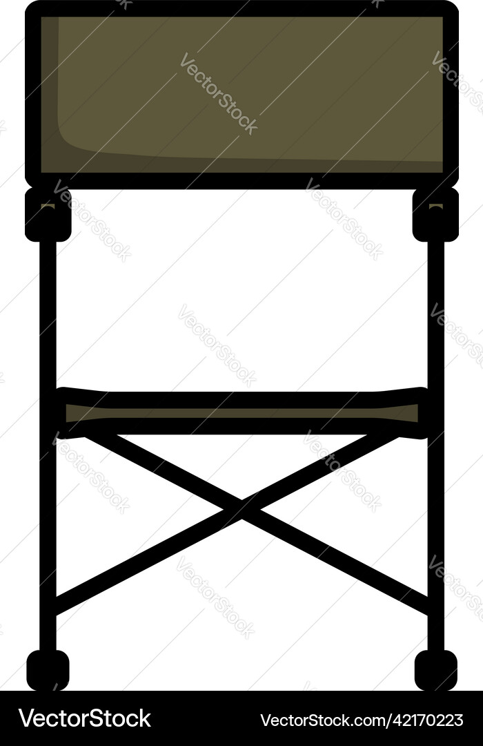 Icon of fishing folding chair Icon of fishing folding chair vector image