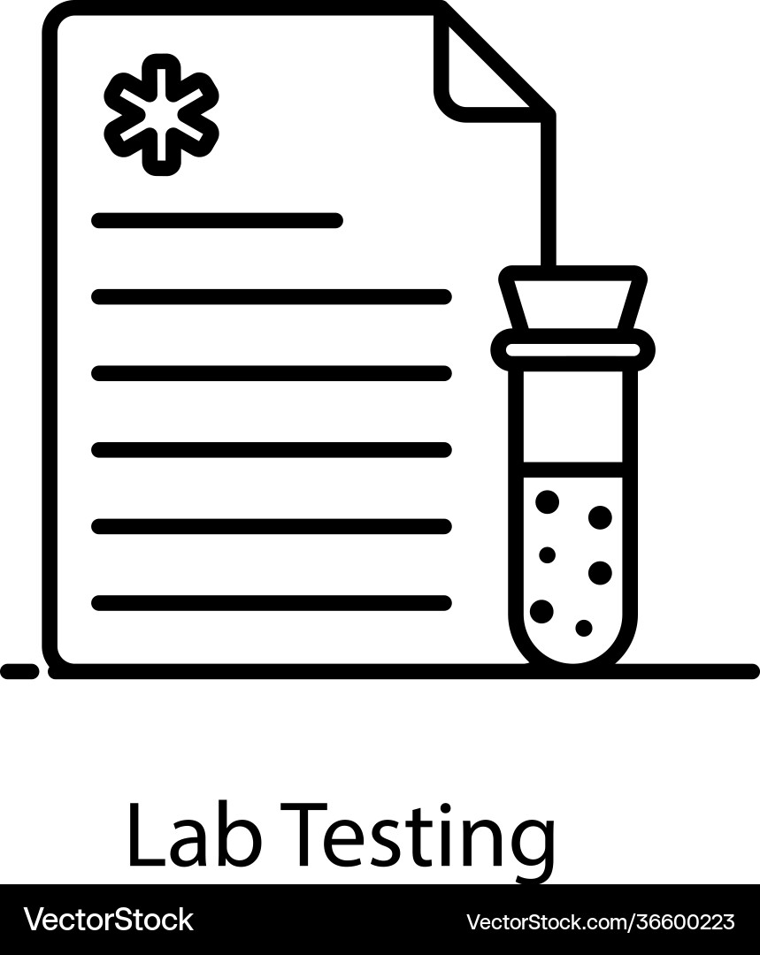 Lab testing vector image
